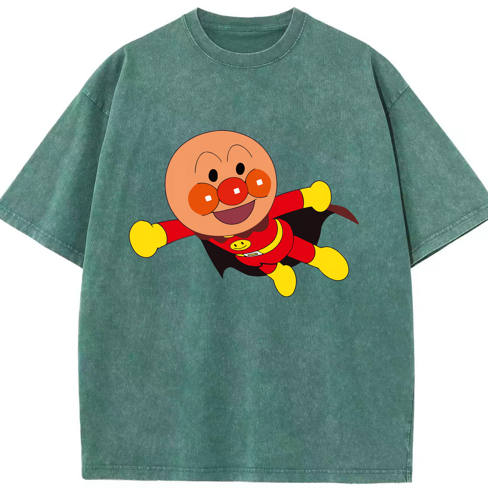 （画像用） アンパンマン Anpanman 綿100% ヴィンテージ風 半袖Tシャツ（フロントプリント）